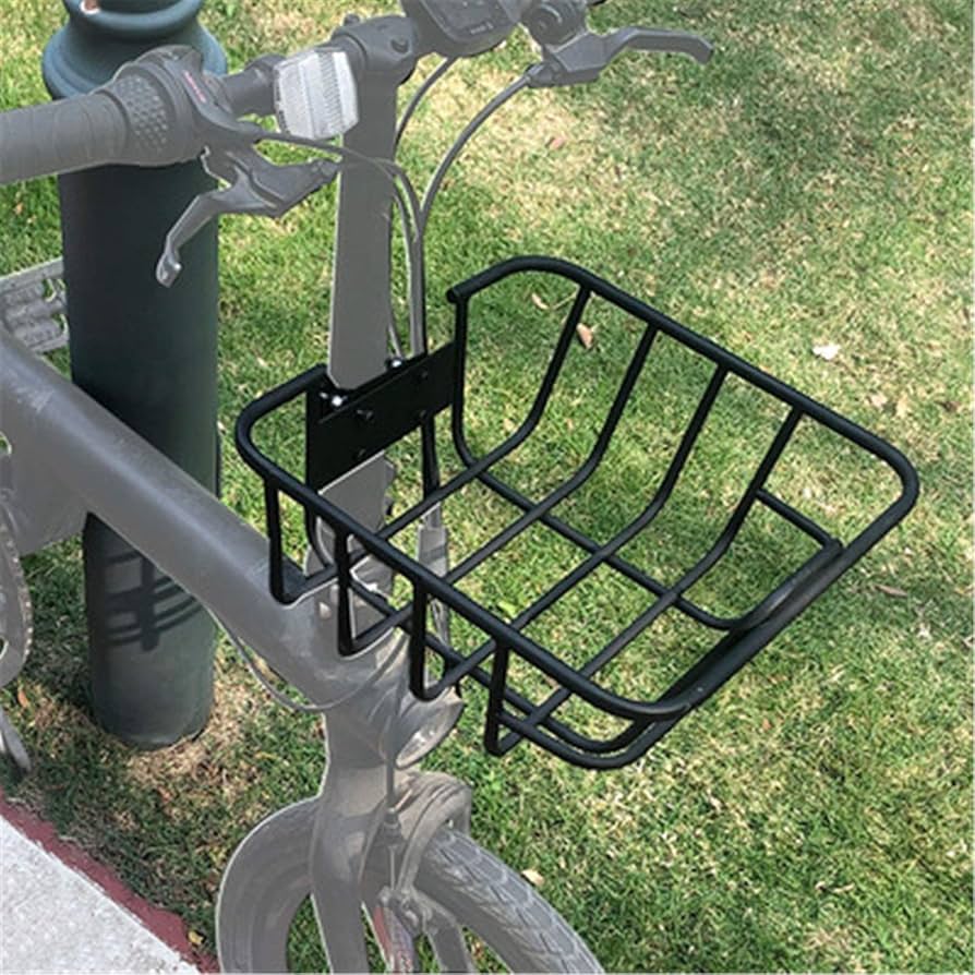 折りたたみ式電動自転車 ブラック チェックバスケット. 折りたたみ式電動自転車 ブラック チェックバスケット.